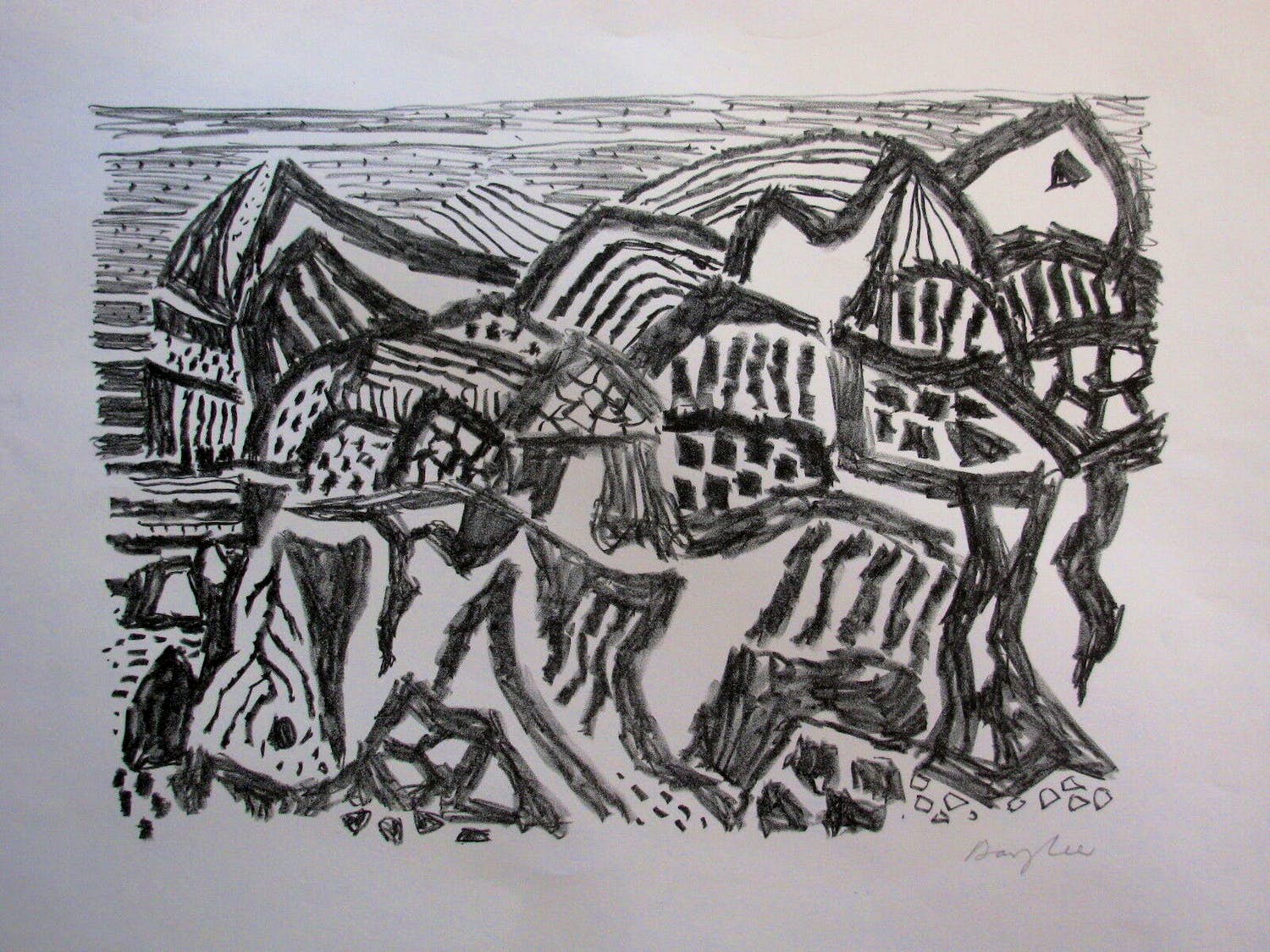 Eduard Bargheer - LANDSCHAFT 1965 verkocht voor € 100!