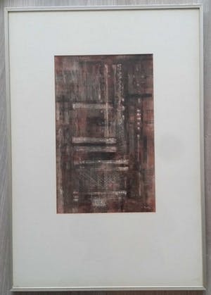 Ton Pape - Abstract Werk - Originele Gouache in Originele Lijst kopen? Bied vanaf 1!