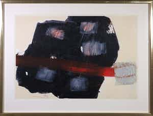 Arty Grimm - Gouache op papier, Summer before dark - Ingelijst (Groot) verkocht voor € 1!