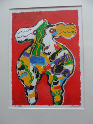 Peter Diem - Zeefdruk, Bonte koe kopen? Bied vanaf 45!