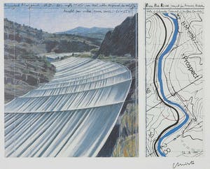 Christo - Over the River (handgesigneerd) - Ingelijst kopen? Bied vanaf 1!