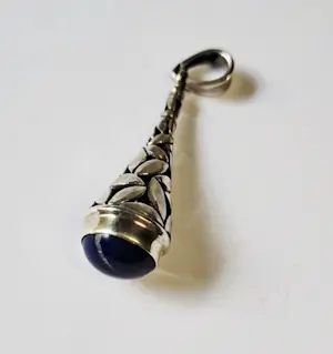 Nieuwe zilveren Byzantijnse Bungel hanger , met lapis lazuli kopen? Bied vanaf 70!