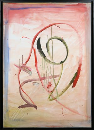 Niet of onleesbaar gesigneerd - Acryl op doek, Zonder Titel - Ingelijst (Groot) kopen? Bied vanaf 1!