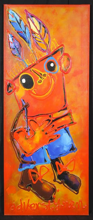 Ad Verstijnen - Acryl op Doek, Indiaan II, (Groot) kopen? Bied vanaf 200!