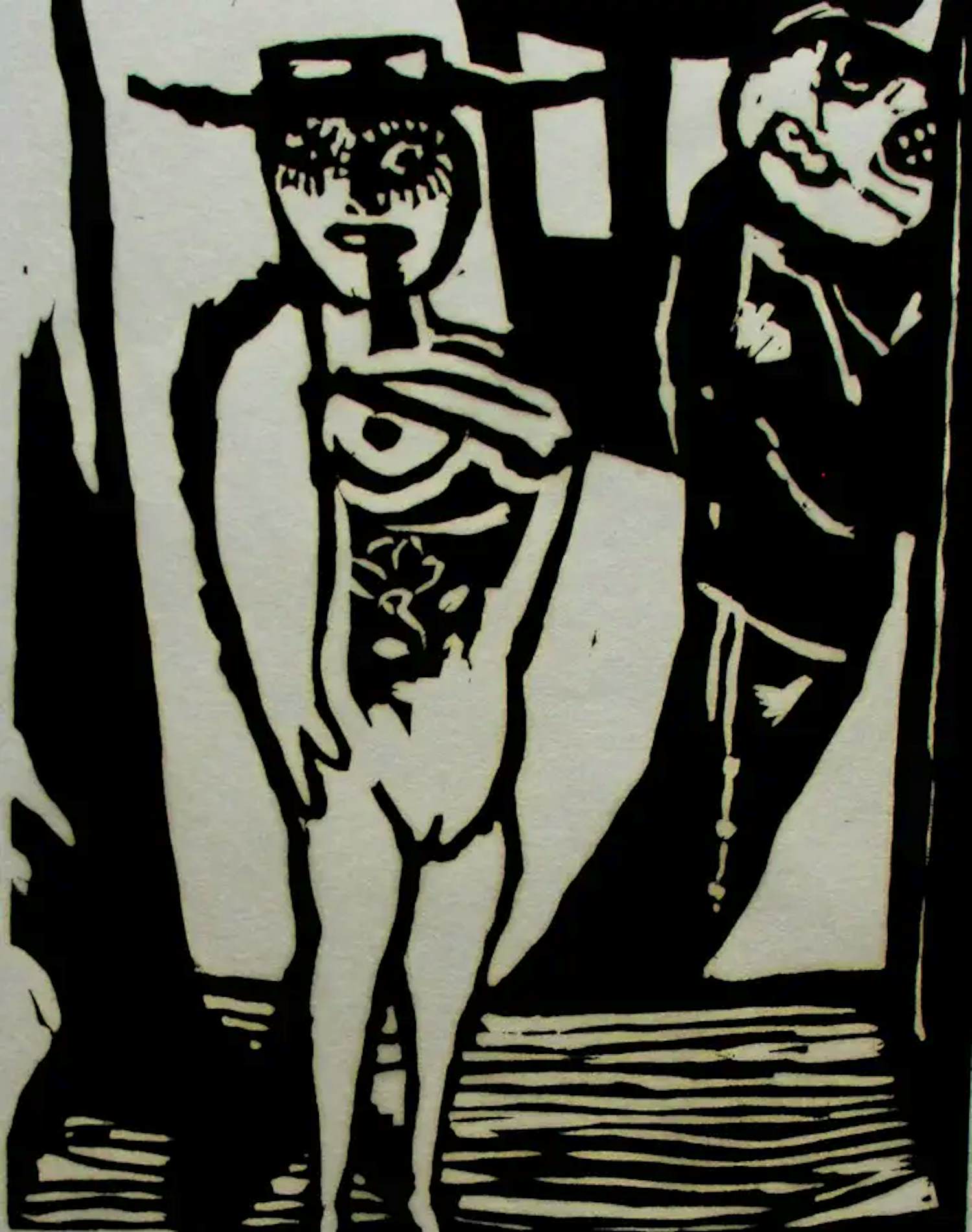 Aad de Haas - Linosnede - 1966 kopen? Bied vanaf 125!