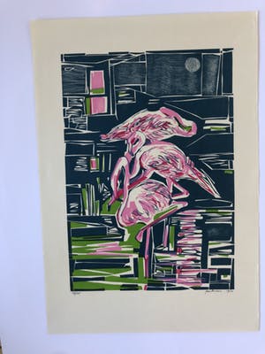 Paul Maas - De drie Flamingo's (1964) kopen? Bied vanaf 55!