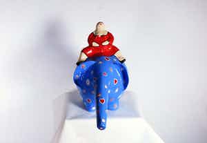 Ada Breedveld - Blauwe olifant verkocht voor € 50!