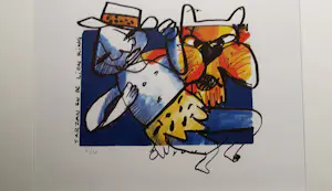 Herman Brood - Tarzan en de Lion King (prachtig gelijst) kopen? Bied vanaf 345!