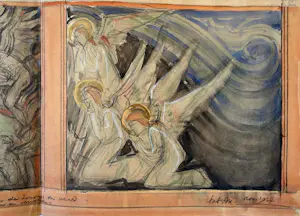 Anton Molkenboer - Karton: ontwerp derde statie Anthonius Abt Scheveningen kopen? Bied vanaf 225!