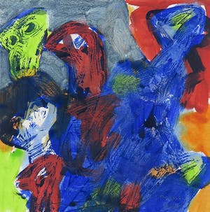 Jan Ulrik Friis - Gemengde techniek op papier, Momento - Ingelijst kopen? Bied vanaf 1!