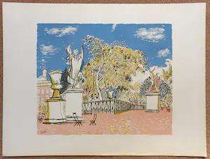 Charles Eyck - Jardin du Luxembourg, litho - Gratis verzending! kopen? Bied vanaf 50!