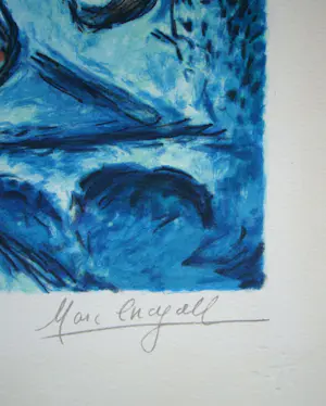 AcheterMarc Chagall - Lovers over Paris - Lithografie - 1985? Enchérissez de 300!