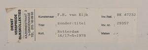 Frans van Eijk - z.t. - 1978 - gouache op papier - BKR Rotterdam kopen? Bied vanaf 20!