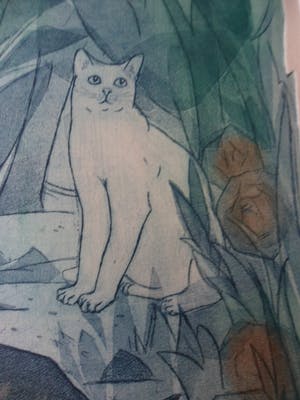 Ank Spronk - Kleurets / Preegdruk. Titel, "De zwarte kater en de witte poes". kopen? Bied vanaf 35!