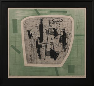 Wout van Heusden - Ets, Opdracht van de Vereniging " Willen Buytewech" - Ingelijst kopen? Bied vanaf 40!