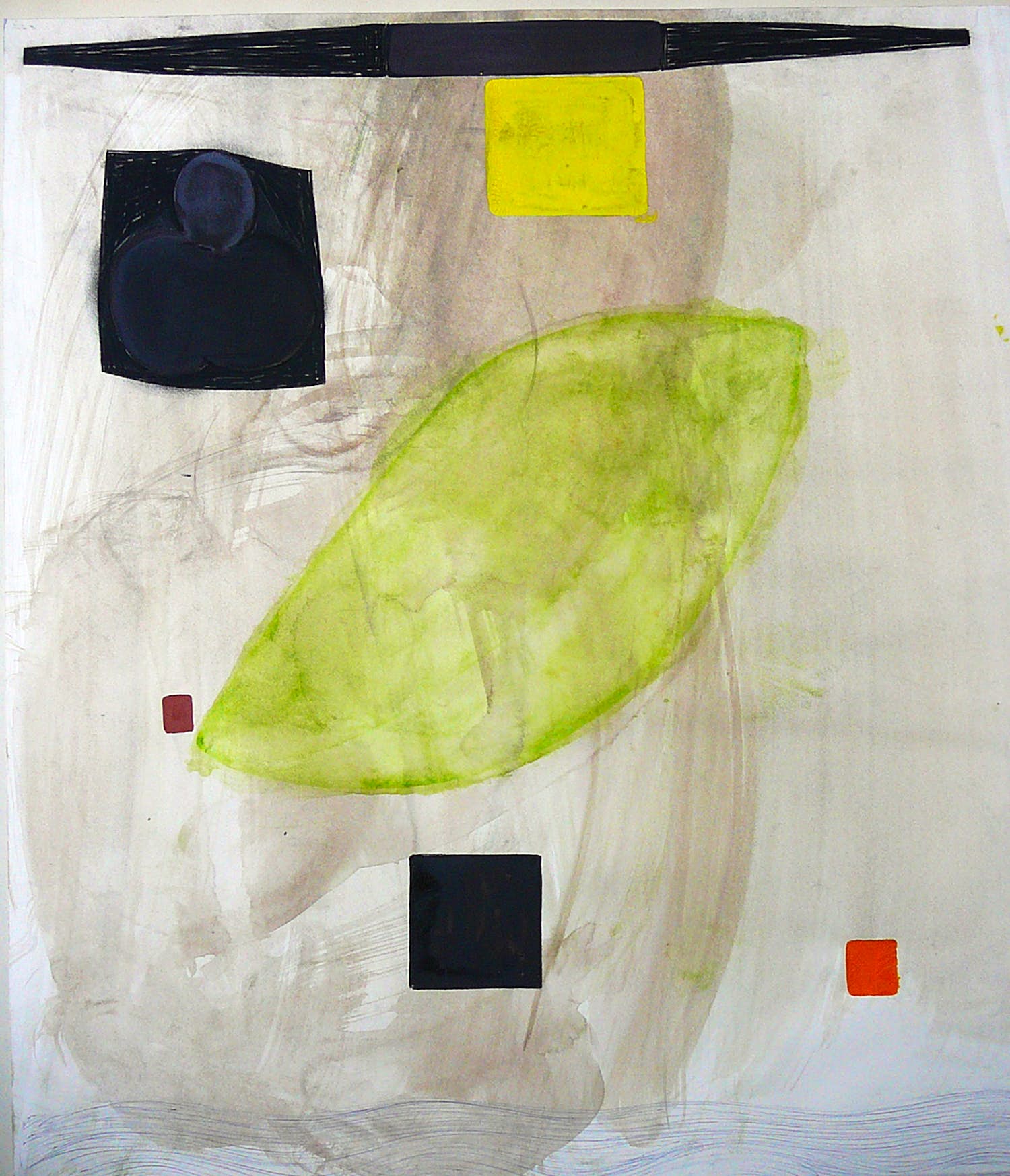 Kars Persoon - Geen titel -abstract gouache 1986- verkocht voor € 65!
