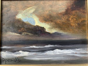 Paul Permeke - Olieverf schilderij: onweer over zee kopen? Bied vanaf 250!