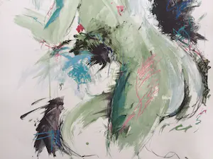 Annemarie de Groot - Subtiel naakt | Grote kleuren zeefdruk kopen? Bied vanaf 44!