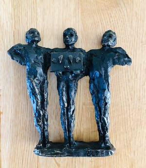 Brons (Onbekend) - Drie Mannen - Beeld kopen? Bied vanaf 1!