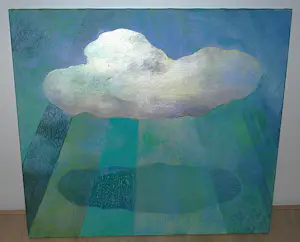 Fred Hemmes - Wolk - groot acrylschilderij - 2010 kopen? Bied vanaf 250!