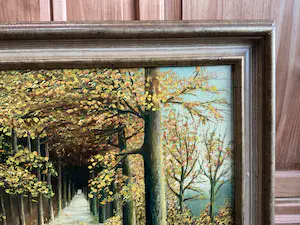 Niet of onleesbaar gesigneerd - Bospad in herfst. kopen? Bied vanaf 1!