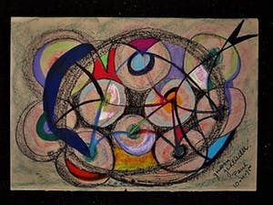 Paul de Lussanet - Expressionistisch Pastel "Fruitschaal met Appels en Vis" gesigneerd 1975 kopen? Bied vanaf 1!