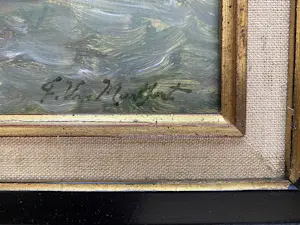 Franz Van Montfort - Havenzicht met vissersboten kopen? Bied vanaf 59!