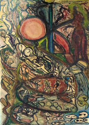 Niet of onleesbaar gesigneerd - Die Vertreibung aus dem Paradies verkocht voor € 1!