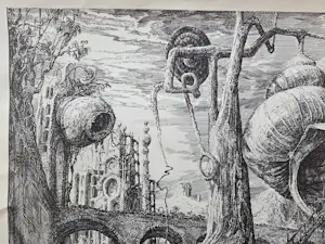 Jakop Slegt - Fantasiewereld. Drukgesigneerd. 1970. kopen? Bied vanaf 49!