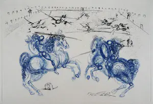 Salvador Dali - De Blauwe Ruiters, originele gravure kopen? Bied vanaf 200!