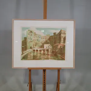 Jeroen Hermkens - Litho, Jemen, Hababa - Ingelijst kopen? Bied vanaf 70!