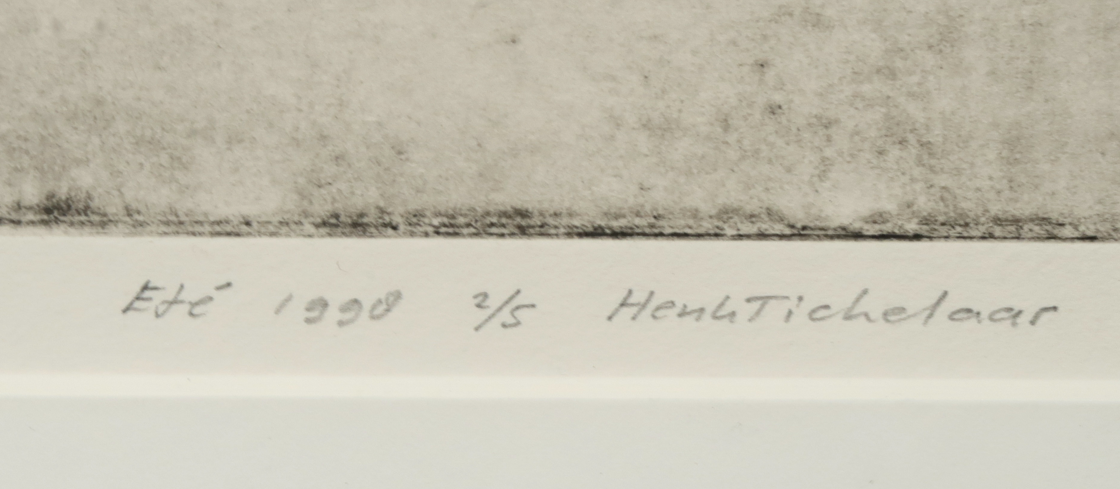 Henk Tichelaar - Droge naald op papier, Eté kopen? Bied vanaf 35!