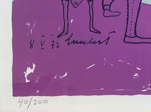 Lucebert - 'Het offer' - Ingelijst 1973 kopen? Bied vanaf 155!