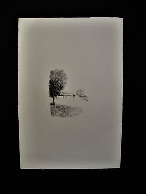 Metten Koornstra - Meester van de Verstilling - Litho - "Man in Landschap - gesigneerd kopen? Bied vanaf 10!