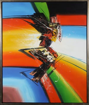 Lee Cole - Acryl op doek - Abstractie, ingelijst (groot) kopen? Bied vanaf 1!