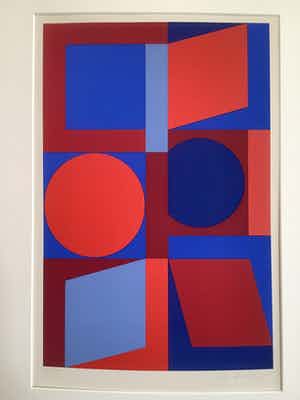 Victor Vasarely - Op Art compositie verkocht voor € 70!