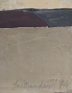 Jo Manders - 'Kompositie II' - Olieverf 1974 kopen? Bied vanaf 350!