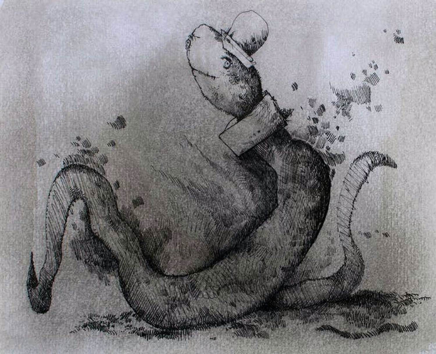 Dirkje Kuik - Pen/inkttekening: "Aram en de bende ..." + boek waarin tekening staat kopen? Bied vanaf 175!