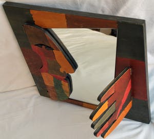 Niet of onleesbaar gesigneerd - Design , Spiegel van hout – gesigneerd - 1996 kopen? Bied vanaf 1!