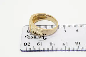 2 - massieve 14Krt geel gouden design solitair ring met diamant kopen? Bied vanaf 370!