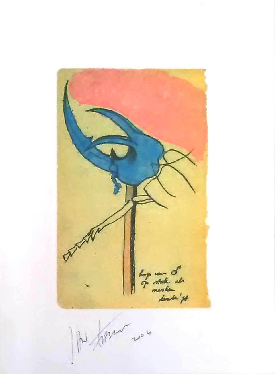 Jan Fabre - Totem, Handgesigneerd verkocht voor € 350!