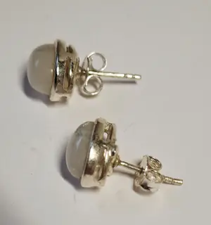 Nieuwe zilveren Regenboog maansteen oorstekers kopen? Bied vanaf 35!