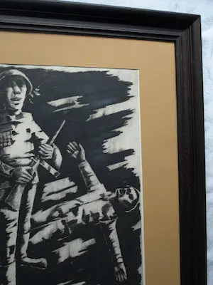 Ber Mengels - Grote ingelijste ets, Zou ik mijn broeders hoeder zijn? – 1965 – nr. 2 van 10. kopen? Bied vanaf 150!