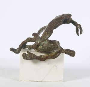 Johan de Zoete - Bronzen beeld, Z.T. Gevecht kopen? Bied vanaf 150!