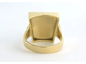 18k geel gouden ring bezet met lapis lazuli - ringmaat 18,5(58) kopen? Bied vanaf 550!