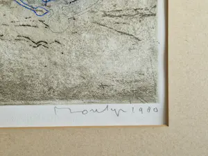 Jan Montyn - een grote Ets/aquatint "Meditation garden" - 1980 - bep. oplage - gesigneerd kopen? Bied vanaf 54!