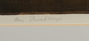 Sam Parabirsingh - Ets, Paarden met gebladerte - ingelijst kopen? Bied vanaf 1!