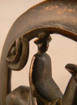 Brons (Onbekend) - Kandelaar Ruiter te paard kopen? Bied vanaf 45!