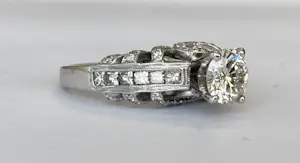 18 karaat witgouden solitair ring met een briljant geslepen diamant van 1.20 ct kopen? Bied vanaf 2800!