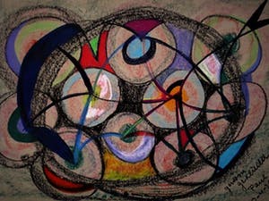 Paul de Lussanet - Expressionistisch Pastel "Fruitschaal met Appels en Vis" gesigneerd 1975 kopen? Bied vanaf 1!